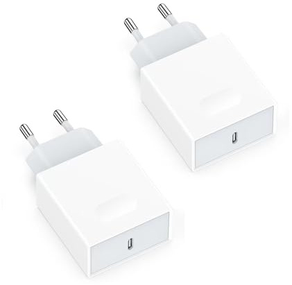 iPhone Enchufe, 2-Pack USBC Cargador Rapido para iPhone 17 Pro MAX Plus/16/15/14/13/12/11/Mini/SE/XS/XR/X, Pad, 20W PD3.0 USBC Carga Adaptador Tipo C Plug Pared Cabezal Cargado Corriente Duaermen