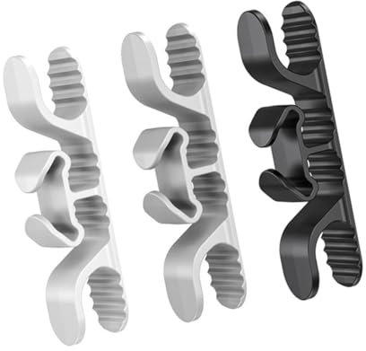 HOMSFOU 3 Pezzi Porta Cavi Adesivi in Gomma Morbida e Silicone per Organizzare Fili di Elettrodomestici da Cucina Tenuta Sicura e Design Compatto