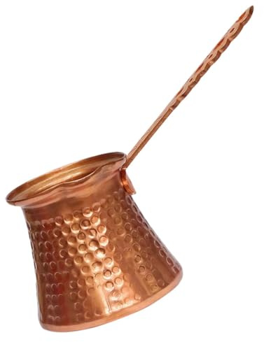 Cabilock Cafetière Turque Rétro 320Ml en Aluminium Cuivré Bouilloire Compacte Multifonction Résistante à L'Usure pour Café et Thé pour Maison et Restaurant