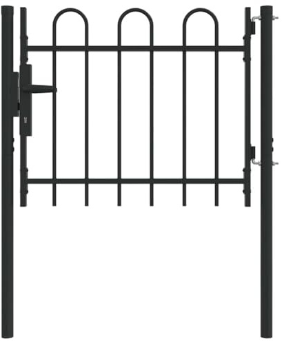 vidaXL Cancello per recinzione Grigio 100 x 75 cm