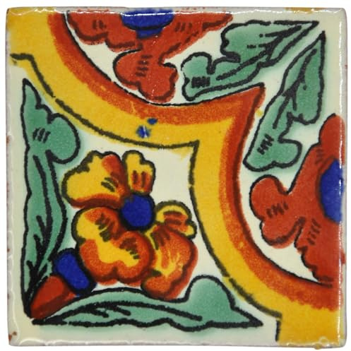 Tumia LAC Azulejos Mexicanos Artesanales de Talavera de 5cm