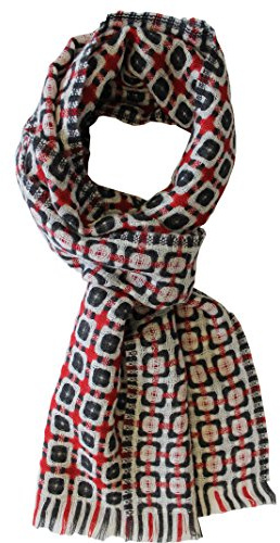 Rotfcuhs Webschal Karo Doubleface modisch mehrfarbig 100% Wolle (Merino) 180 x 30 cm W-2