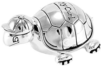 Brillibrum Design lockendos sköldpadda försilvrad namngravyr hårlös gåva My Curl Babybox för hårsnoddar Dose mit Gravur bis 10 Zeichen silver