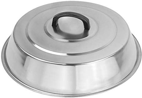 ZBXFCSH Griddle Accessories 12 Inch Round Stainless Steel Basting Griddle Cover - Cheese Melting Dome and Steaming Cover Wok Lids, Best for Use in Flat Top Griddle Grill Cooking Indoor or Outdoor