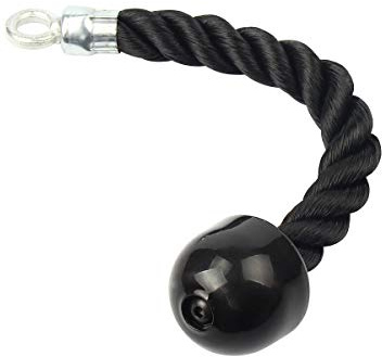PFativant Nylon Trizep-Seil Trainingsseil Ideal für Trizeps- und Bizeps-Training am Seilzug, Schwarz, Maximale Zugkraft bis zu 150KG