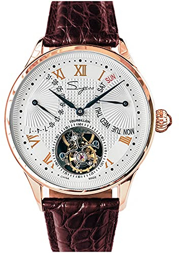 SU8004GW Tourbillon Master Gaviota ST8004 Movimiento Zafiro Cristal Reloj Mecánico para Hombre 1963