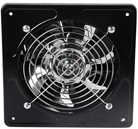 Ventilatore estrattore d'aria Diametro foro trapano 150mm Estrattore d'aria 40W Ventilatore di scarico a parete per cucina domestica Bagno Garage(Nero)