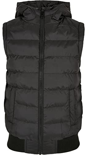 Urban Classics Herren Boys Small Bubble Hooded Vest black/black, 146/152