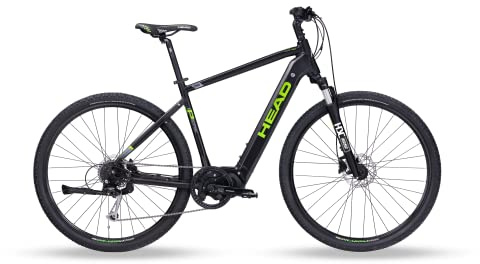 HEAD Unisex - Adult e I-Peak 2.0 E-Cross Bike, 2023, Matt Black/Green, 50