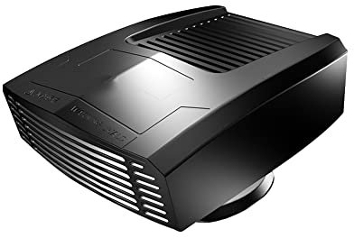 TOTMOX 24V 180W Mini chauffage de voiture chauffage de dégivrage 360 ​​degrés réglable deux-en-un fonction allume-cigare enfichable pour voiture - Noir