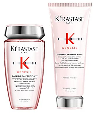 Kérastase Genesis Shampoo and Conditioner Set, Routine to Maintain Weakened Hair Prone to Breakage, Contains Anti-Hair-Fall Fortifying Shampoo and Conditioner, Duo Set
