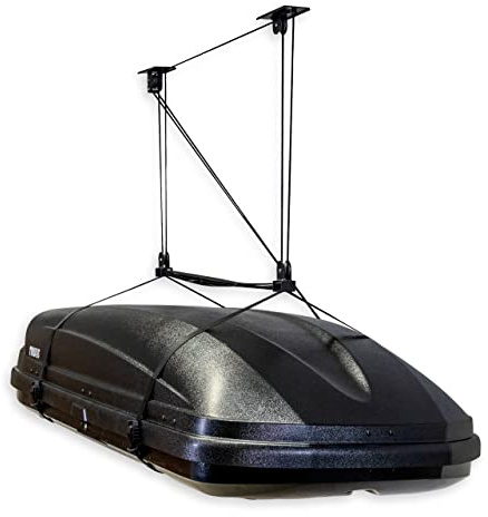 StoreYourBoard Cargo Box Decken-Aufbewahrung, robust, hält 68 kg, Dachträger, Garagenrolle-System, passend für 3-4,3 m hohe Garagendecken