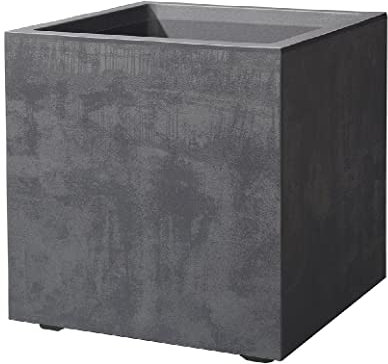 Kreher XL Pflanzkasten Millennium in verschiedenen Formaten und Farben. Tolle Naturstein Optik in Braun oder Anthrazit! Aus robustem Kunststoff! (40 Liter Anthrazit)