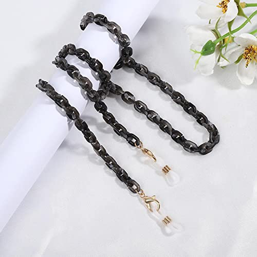 Brillenkette Acryl-Leopard-Sonnenbrillenkette Ketten Damen Herren Lesebrille Hängende Brillenkette Brillenband A7