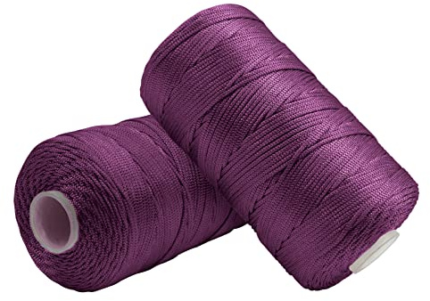 Uiopa Filo Macrame 1,5mm x 400m, Corda Macrame in Nylon Cordino per Borse Uncinetto, Filo Viola per Ferri e Uncinetto, Fai da Te, Decorazioni, Artigianato