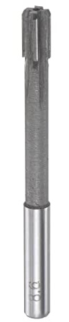 sourcing map Spannen Reibahle 8.6mm H7 Hartmetall Spitze Gerade Flöten Rund Schaft Drehmaschine Fräser