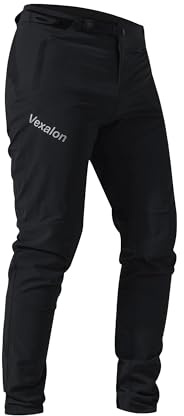 Vexalon Mountain Bike Pants，BMX Riding Pants for Mens, Quick-Dry Lightweight Breathable Cycling Bicycle Downhill Bike Pants-Black-34