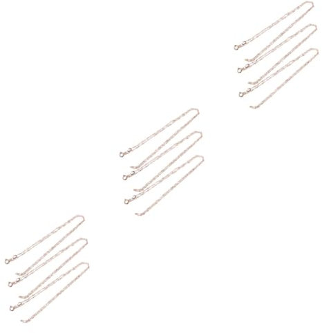 STOBOK 3er-sets Metallhalskette Kupferhalskette Für Damen Schmuckherstellungskette Chokerkette Bequeme Und Modische Halskette 3 Stück * 3