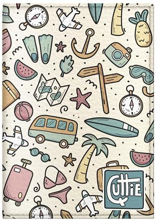Quttie Reisepasshülle für Kinder, Damen und Herren, süße passhülle, reisepass (Summer Pattern)