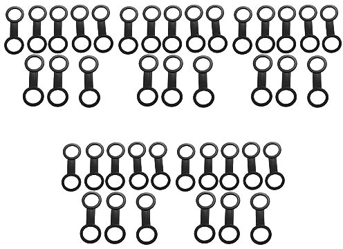Beelooom 40 Stücke Tauchen Tauchen Schnorcheln Silikon Schnorchel Maske Strap Keeper Halter Clips Retainer Anhang Gear Teil Zubehör Schwarz