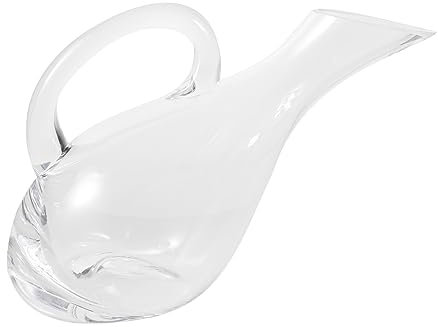 CAXUSD Decantador de Vino de Vidrio para Vino Tinto Dispensador de Vino Tinto Simple Divisor de Licor Suministros para Vino Tinto Decantador de Boca Inclinada Jarra Elegante