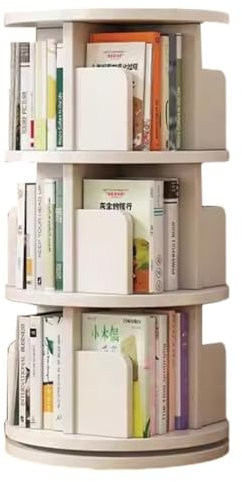 Drehbares Bücherregal mit 6 Etagen für Kinderbilderbücher, 360 Grad drehbar, Bodenecke, Zeitschriftenständer und Bücherregal für Wohnzimmer, Arbeitszimmer und Schlafzimmer (40 x 97 cm)