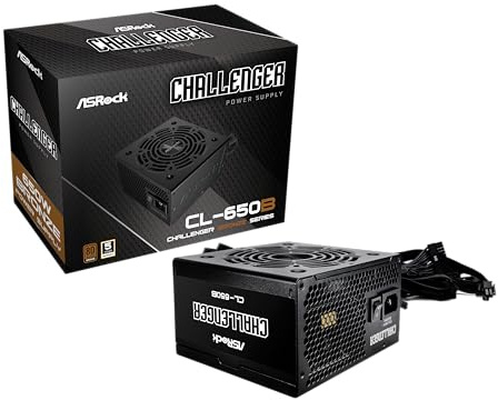 ASRock Chanllenger 80+ Fuente de alimentación de Bronce 650W ATX 2.56 120mm Ventilador de Hoja de Golf 5 años de garantía