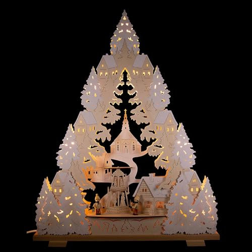 Erzgebirge Palast Saico Lichterspitze Seiffener Kirche Natur - 52 cm