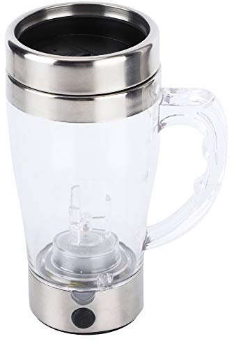 LUNWJJIP Taza agitadora automática de café eléctrico de 350ml, Taza mezcladora de Acero Inoxidable, for café, té, Leche con Chocolate Caliente