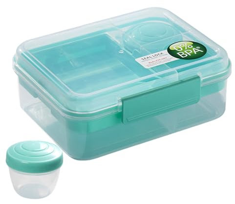 Zkydhbd Lonchera moderna de 2 capas con compartimento separado, con tapa segura para comidas diarias y picnics