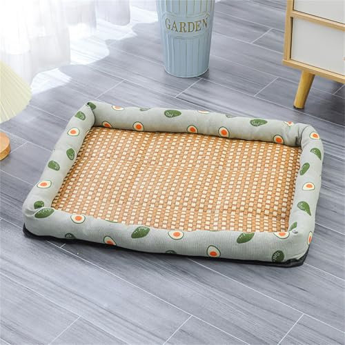 AQCQDQ Hundematte, Kühlendes Hundebett, Selbstkühlende Hundematte, Haustier Sommerkühlmatte, für Boden, Bett, Sofa, Auto Kofferraum (B,90 * 70 cm)