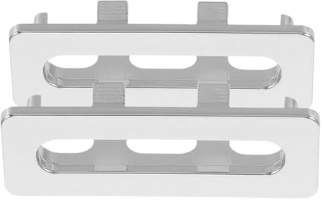Couvercle de Trop-plein pour Lavabo en Plastique Argenté 2 Pcs