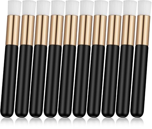 Lash Shampoo Brush, 10 Pcs Reusable Washable Lash Brushes for Cleansing Lightweight Portable Lashes Cleaning Brush Black Travel Nose Cleaning Tool for Facial Cleansing
