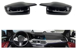 Außenspiegel-Abdeckkappen Für 3 4 5 7 Serie G20 G21 G28 G22 G11 G12 G30 G38 Auto Seite Flügel Rückspiegel Abdeckung Helle Schwarz Spiegelkappe(Left Hand Drive)