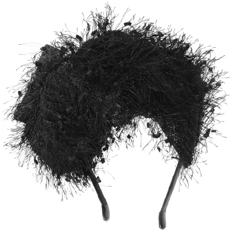 Vintage Fascinator Hut Stirnband Schwarz für Damen aus Gewebe | Kleiner Zylinder mit Schleife und Quaste, für Hochzeiten und Teepartys, Eleganter Kopfakzent