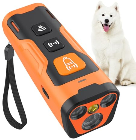 HZK HZKUltraschall Anti Bell Gerät, Anti-Bell-Gerät für Hunde mit 3× Effektiven, 15m Reichweite, Sicher für Hunde, Hilfsmittel für Hundetraining Innen- und Außenbereich
