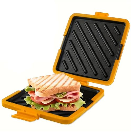 Cndiyald Microwave Sandwich Maker, Food-Grade Silicone Non-Stick Sandwich Press, Dishwasher Safe