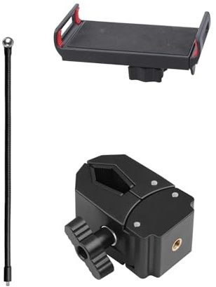 Vdaxvme Support de serrage pliable à angles multiples - Convient pour les appareils de 12 à 11 - Support universel pour les études, les travaux de création vidéo, angles réglables - Pince de montage
