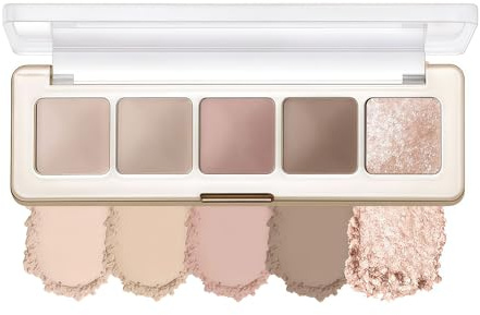 LuminaVerde Palett för ögonskugga, koreansk make-up rouge palett neutral naken med matt och skimmer färger, högpigmenterad för vardag och mogna ögon
