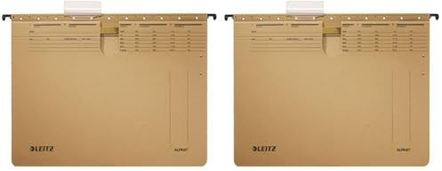 Leitz Hängehefter ALPHA/1914-00-00 A4 naturbraun 250g/qm Inh.1 (Packung mit 2)