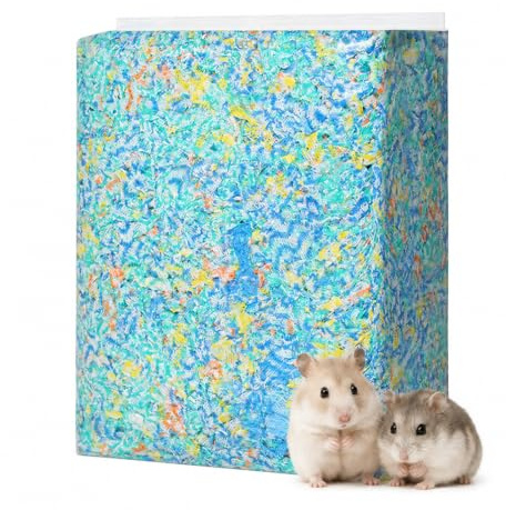 Hamster strö 1800 g, dammfritt papper smådjursströ, strö kanin | strö marsvin med luktkontroll, chinchilla sand, festkonfetti, hamster tillbehör