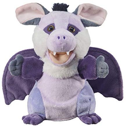 Bauer Spielwaren Theatrello Handpuppe Fledermaus: Kuscheltier für Puppentheater und Lernspiele, waschbar, lila (11844)