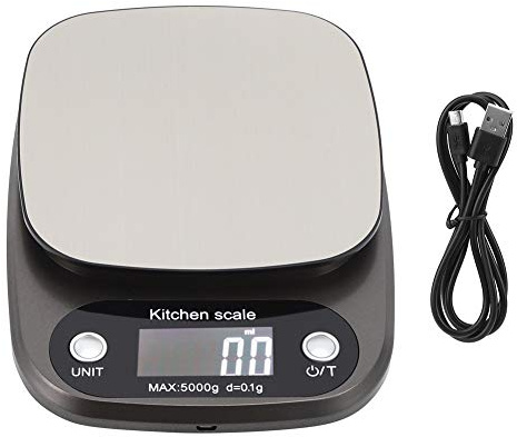 Cikonielf Balance de Nourriture Balance électronique numérique Multifonction LCD 5Kg/0.1g Grammes et onces de Poids pour la Cuisine et la Cuisson