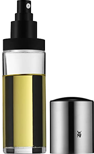 WMF Basic Essig- Olsprüher 125ml, Essig-Sprühflasche, Öl-Sprühflasche mit Glasbehälter, Cromargan Edelstahl mattiert, spülmaschinengeeignet