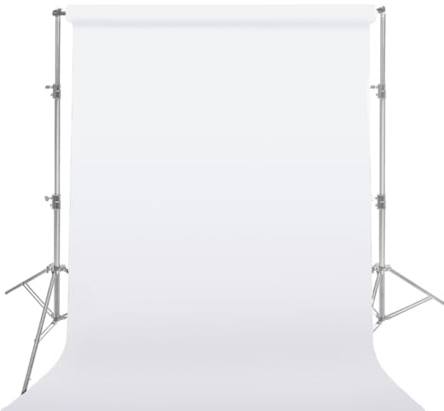 Seamless Photography Background Paper Backdrop, 1.35x10m / 4.4x32.8ft, Arctic White, for Photo Studio Portrait Shooting, Product, Pet Filming, Television, Youtube Video