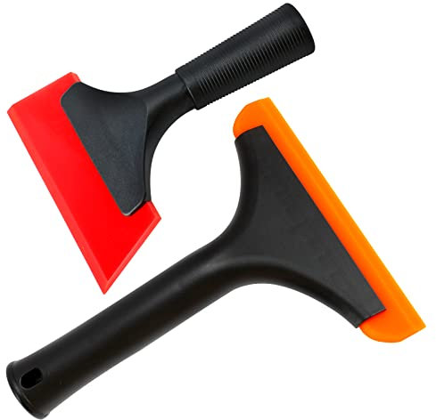 Onukaly 2 x Superflexibler Silikon-Rakel, 19,1 x 15,2 cm, Auto-Wasserblatt, Dusche, Reinigungswerkzeug, Zubehör für Auto-Windschutzscheibe, Spiegel, Glastür