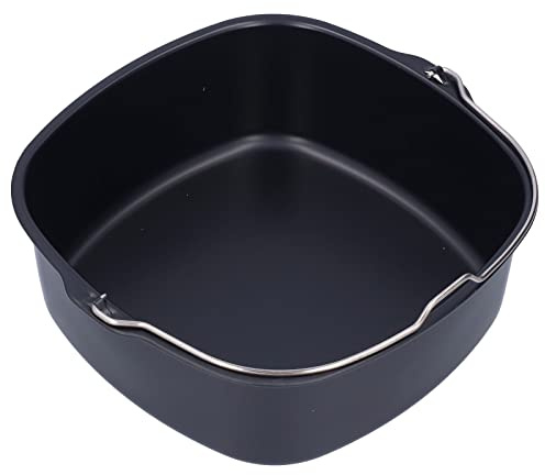 Tortiera per Friggitrice ad Aria, Ferro Food-Grade 22cm | Cottura Uniforme senza Bruciature, Grasso in eccesso Drenato Via, Perfetta per Torte e Sformati Salati