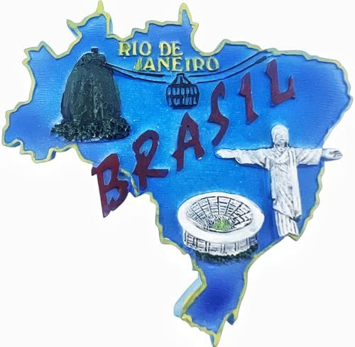 3D Rio de Janeiro Brasilien Kühlschrankmagnet Touristensouvenir Kühlschrankdekoration Magnet handbemalt Handwerk