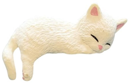 Figure di gatto - Statuetta di gatto | Ornamenti per la casa | Figurine di gatti in miniatura | Figurine di gatti di piccola taglia | Simpatica statuetta di gatto decorativo per monitor del computer,