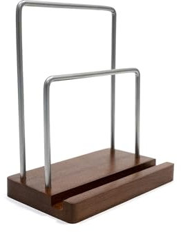 Maison & White Vinyl LP Display Stand Walnut | Record Holder | Tabletop or Wall Mounted | Photo CDs Artwork | M&W